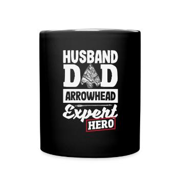 Arrowhead Hunter Bogenschießen Arrowhead - Tasse einfarbig - Schwarz - Vorne