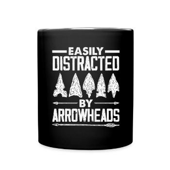 Arrowhead Hunter Bogenschießen Arrowhead - Tasse einfarbig - Schwarz - Vorne