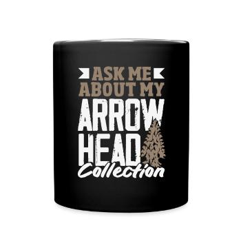 Arrowhead Hunter Bogenschießen Arrowhead - Tasse einfarbig - Schwarz - Vorne