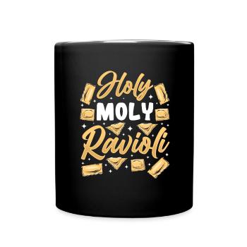 Funny Italian Ravioli Pasta - Full Colour Mug - black - Front