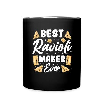 Funny Italian Ravioli Pasta - Full Colour Mug - black - Front