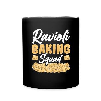 Funny Italian Ravioli Pasta - Full Colour Mug - black - Front
