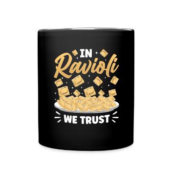 Funny Italian Ravioli Pasta - Full Colour Mug - black - Front