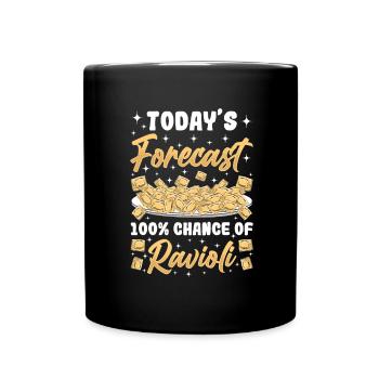 Funny Italian Ravioli Pasta - Full Colour Mug - black - Front