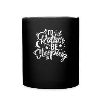 Je préfère dormir fatigué - Mug uni - noir - Devant