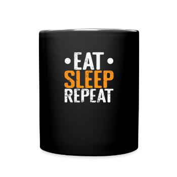 Manger Dormir Répéter Fatigué - Mug uni - noir - Devant
