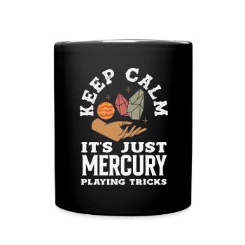 Retrograde planets Mercury retrograde - Full Colour Mug - black - Front
