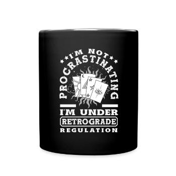 Retrograde planets Mercury retrograde - Full Colour Mug - black - Front