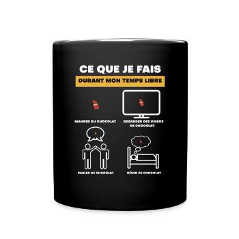 Chocolate gift free time - Full Colour Mug - black - Front