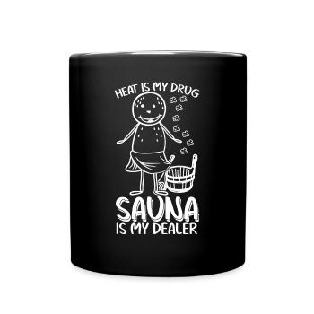 Sauna Bien-être Blague Saunas - Mug uni - noir - Devant