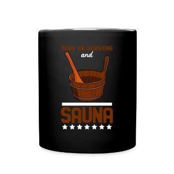 Sauna - Mug uni - noir - Devant
