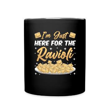 Funny Italian Ravioli Pasta - Full Colour Mug - black - Front