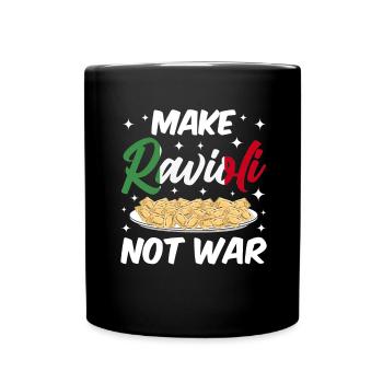Funny Italian Ravioli Pasta - Full Colour Mug - black - Front