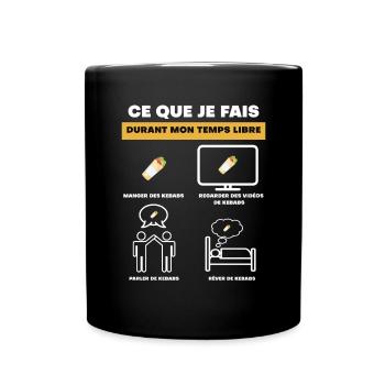 Freizeit Kebab Geschenk - Tasse einfarbig - Schwarz - Vorne