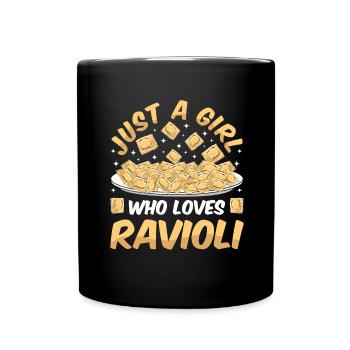 Funny Italian Ravioli Pasta - Full Colour Mug - black - Front