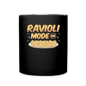 Funny Italian Ravioli Pasta - Full Colour Mug - black - Front