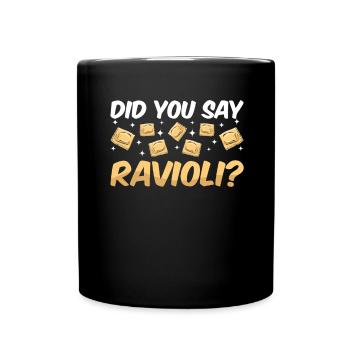 Funny Italian Ravioli Pasta - Full Colour Mug - black - Front