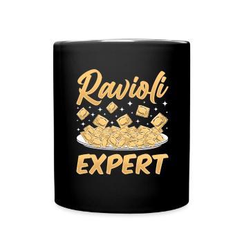 Funny Italian Ravioli Pasta - Full Colour Mug - black - Front