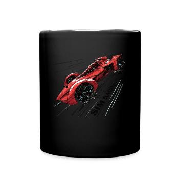 "Time For Sim Racing" Sim Racer - Full Colour Mug - black - Front