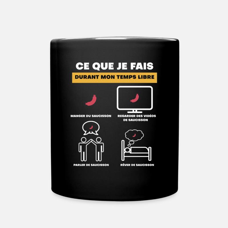 cadeau saucisson temps libre - Mug uni - noir