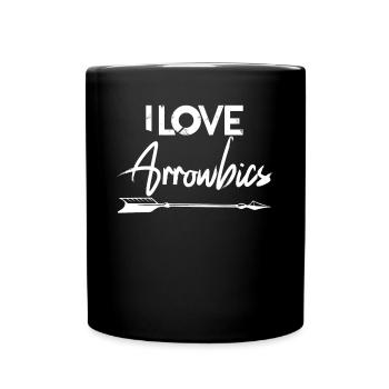 Compound Bow Shooting Archery Bow - Full Colour Mug - black - Front