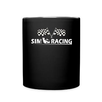 "Time For Sim Racing" Sim Racer - Full Colour Mug - black - Front