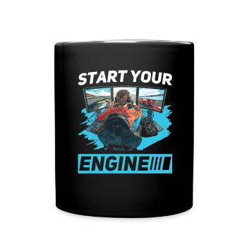 Simulator Cockpit Esports Sim Racing - Tasse einfarbig - Schwarz - Vorne
