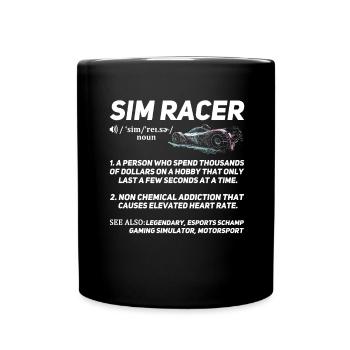 Simulator Cockpit Esports Sim Racing - Tasse einfarbig - Schwarz - Vorne