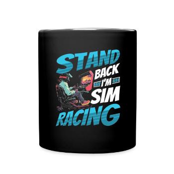 Simulator Cockpit Esports Sim Racing - Full Colour Mug - black - Front