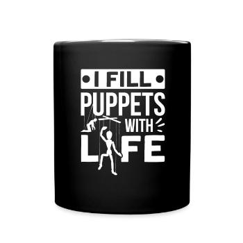 Puppeteer, puppeteer - Full Colour Mug - black - Front