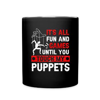 Puppeteer, puppeteer - Full Colour Mug - black - Front