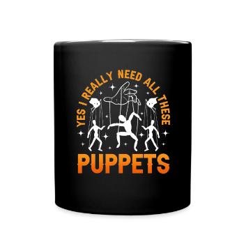 Puppeteer, puppeteer - Full Colour Mug - black - Front