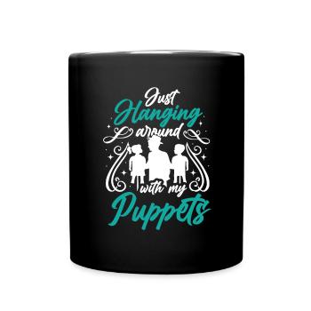 Marionettenspieler Puppenspieler - Tasse einfarbig - Schwarz - Vorne