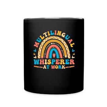 English Teacher English Learner ELL Teacher - Full Colour Mug - black - Front