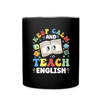 English Teacher English Learner ELL Teacher - Full Colour Mug - black - Front