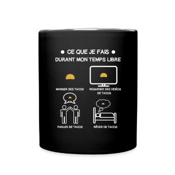 Free Time Tacos Gift - Full Colour Mug - black - Front
