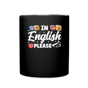 Englischlehrer Englischlerner ELL-Lehrer - Tasse einfarbig - Schwarz - Vorne