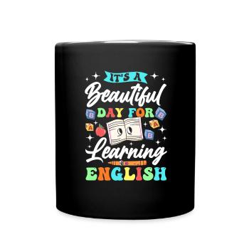 Englischlehrer Englischlerner ELL-Lehrer - Tasse einfarbig - Schwarz - Vorne