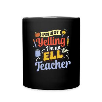 Englischlehrer Englischlerner ELL-Lehrer - Tasse einfarbig - Schwarz - Vorne