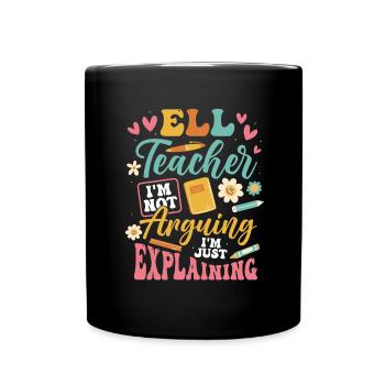 Englischlehrer Englischlerner ELL-Lehrer - Tasse einfarbig - Schwarz - Vorne