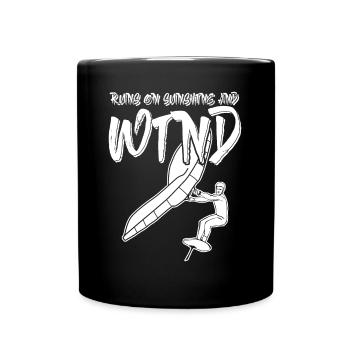 Wing Surfing Winging Wing Foiling - Full Colour Mug - black - Front