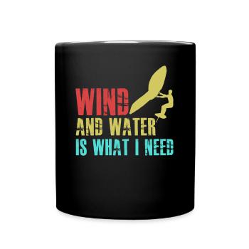 Winging Foilboard Wing Foiling - Tasse einfarbig - Schwarz - Vorne
