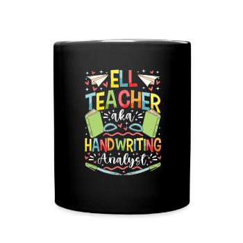 Englischlehrer Englischlerner ELL-Lehrer - Tasse einfarbig - Schwarz - Vorne