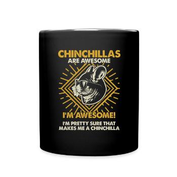 Chinchillas Are Great - Mama Dad - Full Colour Mug - black - Front