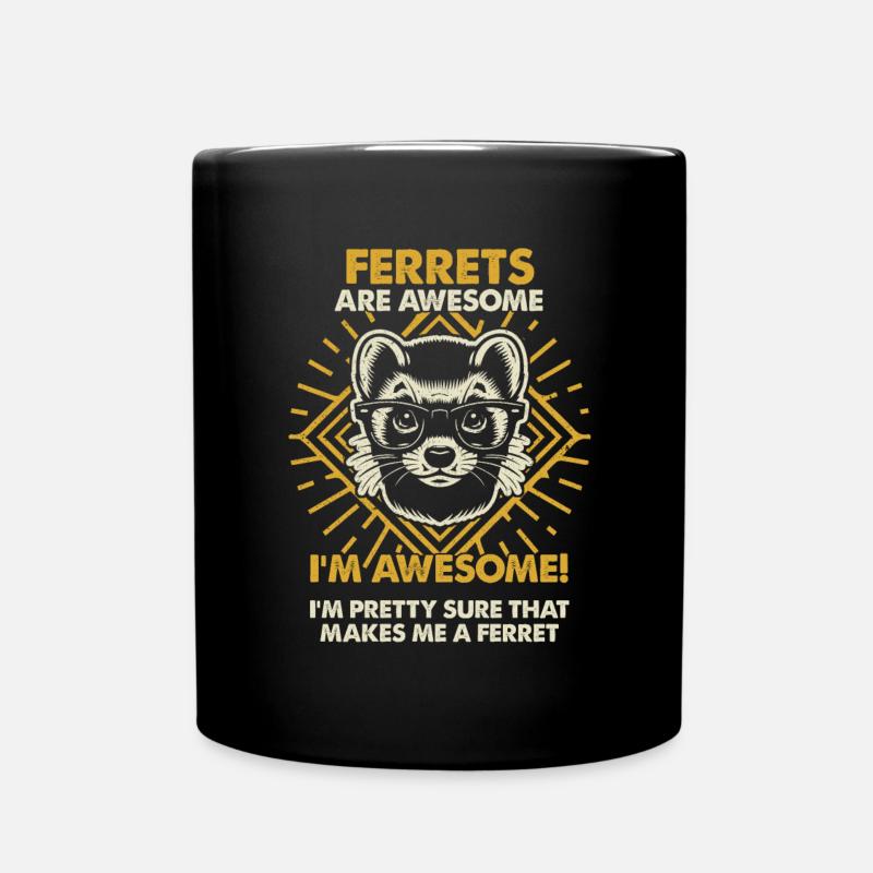 Les furets sont géniaux - Maman Papa - Mug uni - noir