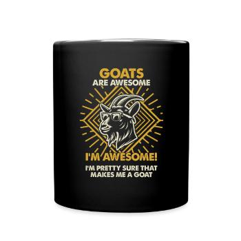 Goats Are Great - Mama Dad - Full Colour Mug - black - Front