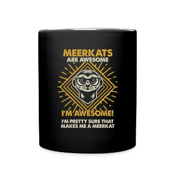 Meerkats Are Great - Mama Dad - Full Colour Mug - black - Front