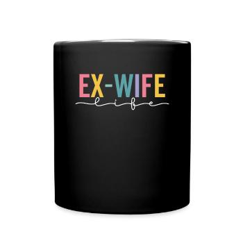 Ex Femme Mariage Fin Femme Rétro Groovy Drôle - Mug uni - noir - Devant
