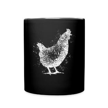 Chicken Farm Poultry Farmer Chickens - Full Colour Mug - black - Front