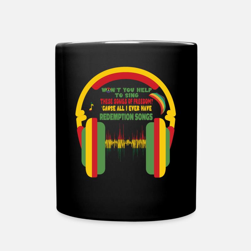 Redemption Songs Reggae Rasta Reggaeton Motiv - Tasse einfarbig - Schwarz